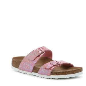 RARE Birkenstock Arizona Pink Gator Gleam Sandals
